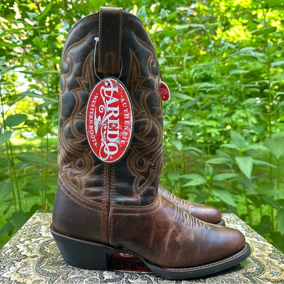 Laredo Cowboy Boots Women's Size 8M Maddie Round Toe Cowboy Boots Western - Picture 8 of 16